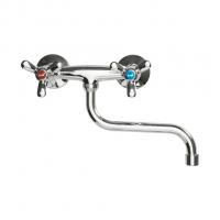 Смеситель для кухни настенный 1/2 кер F4612 FRAP Трилистник (нижний пов.излив, ХРОМ, силумин)
