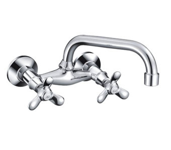 Смеситель для кухни настенный 1/2 кер F4712 FRAP Трилистник (верхний пов.излив, ХРОМ, силумин)