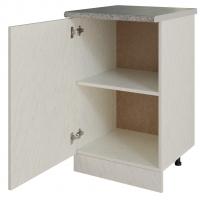 Стол разделочный 50 белый мрамор, столешница гранит пёстрый