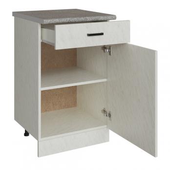 Стол разделочный 50 белый мрамор (1 ящик), столешница гранит пёстрый