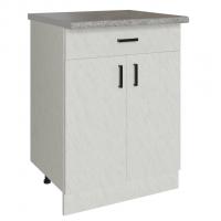 Стол разделочный 60 белый мрамор (1 ящик), столешница гранит пёстрый