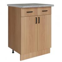 Стол разделочный 60 ольха (2 ящика), столешница гранит пёстрый