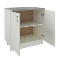 Стол разделочный 80 белый мрамор, столешница гранит пёстрый