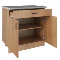 Стол разделочный 80 ольха (1 ящик), столешница гранит пёстрый