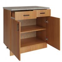 Стол разделочный 80 ольха (2 ящика), столешница гранит пёстрый