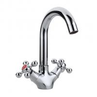 Смеситель для раковины 1/2 кер F1319 FRAP Крест (выс.пов.излив, п/шпильку, хром, силумин)