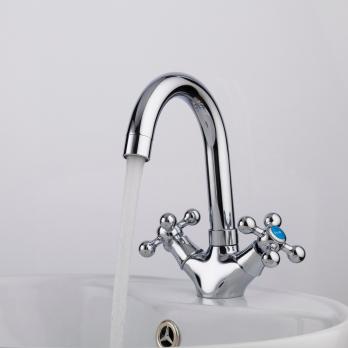 Смеситель для раковины 1/2 кер F1319 FRAP Крест (выс.пов.излив, п/шпильку, хром, силумин)