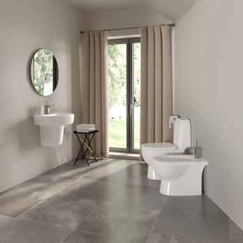 Унитаз-компакт "Best Comfort" (а/вспл, гор,ниж, 2кн.Oliveira, дюро м/лифт,clip up) (Sanita Luxe)