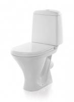 Унитаз-компакт "Аттика" эконом/СТАНДАРТ (кос, нижн, арм.Уклад/Инкоэр, сид.полипропилен) (Sanita)