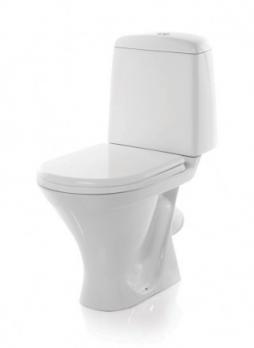 Унитаз-компакт "Аттика" эконом/СТАНДАРТ (кос, нижн, арм.Уклад/Инкоэр, сид.полипропилен) (Sanita)