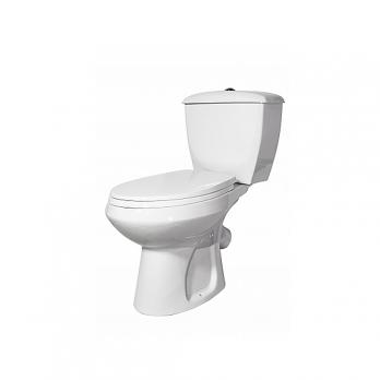 Унитаз-компакт "Элисса" белый (косой, НИЖН, сид. полипроп. с мет.крепл, арм) (Ст.Оскол)