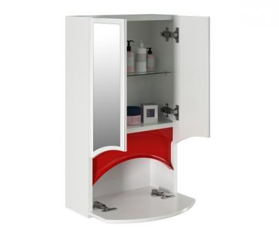 Зеркальный шкаф "РАДУГА-46" красный без подсветки