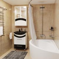 Зеркальный шкаф "РАДУГА-46" чёрный без подсветки