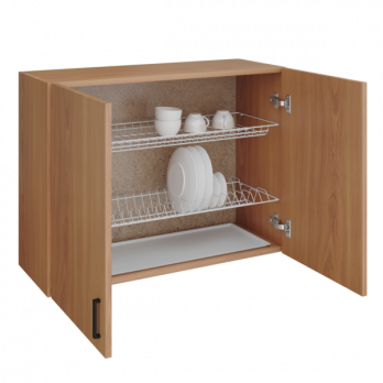 шкаф навесной кухонный с сушкой 80 ольха (2 места)