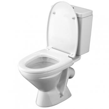 Унитаз-компакт "Лига 2РА дюропласт" (кос.вып, нижн.подв, 2-кн.арм Инкоэр, сид.) (Santek)