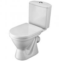 Унитаз-компакт "Алькор 2РА а/вспл дюропласт" (кос.вып,нижн.подв. 2-кн.арм Уклад, сид.) (Santek)