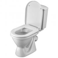 Унитаз-компакт "Алькор 2РА а/вспл дюропласт" (кос.вып,нижн.подв. 2-кн.арм Уклад, сид.) (Santek)
