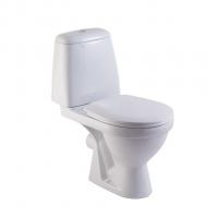 Унитаз-компакт "Премьер-ЛЮКС" (гориз, нижн, сид.полип. м/лифт, 2-кн.арм.) (Rosa)