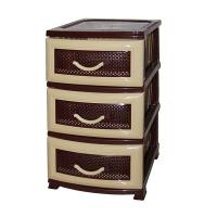 Комод ДЕЛЬФИН 3 яр. беж/коричневый В75*Ш38*Г47