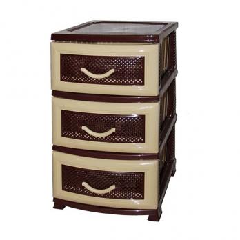 Комод ДЕЛЬФИН 3 яр. беж/коричневый В75*Ш38*Г47