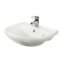 Раковина накладная "Альфана-52" белая ДЕКОР  одуванчик (ОК)