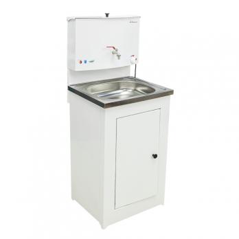 Рукомойник "Акватекс" металл. 500х430 белый (ЭВН-20л +мойка нерж.) в коробе