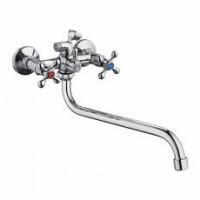 Смеситель для ванны и раковины 1/2 кер L2508 Ledeme КРЕСТ лит нос, латунь