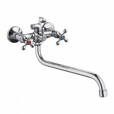 Смеситель для ванны и раковины 1/2 кер L2508 Ledeme КРЕСТ лит нос, латунь