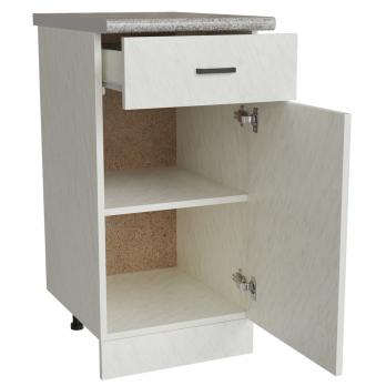 Стол разделочный 40 белый мрамор (1 ящик), столешница гранит пёстрый