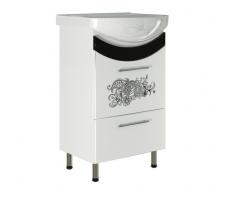 Тумба д/ванной "РАДУГА-50" ЦВЕТЫ под раковину Арго-50 (ОК)