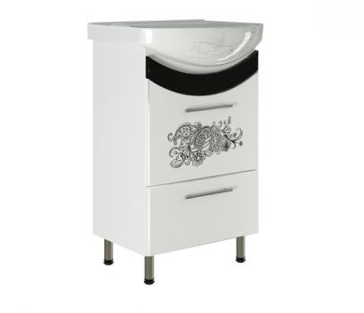 Тумба д/ванной "РАДУГА-50" ЦВЕТЫ под раковину Арго-50 (ОК)