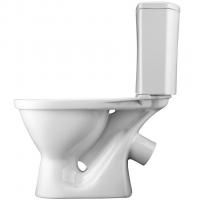 Унитаз-компакт "Алькор 2РА а/вспл полипропилен" (кос.вып,нижн.подв. 2-кн.арм Уклад, сид.) (Santek)
