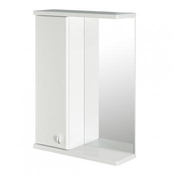 Зеркальный шкаф "НОРД-55" левый без подсветки (ПВХ)