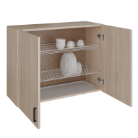 шкаф навесной кухонный с сушкой 80 венге светлое (дуб млечный) (2 места)