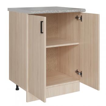 Стол разделочный 60 венге светлое (дуб млечный), столешница гранит пёстрый