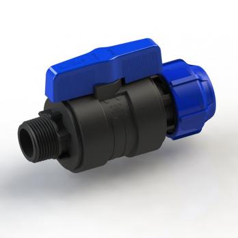 Кран шаровой обжим - наруж 32 - 1 ПЭ PN16 SPEKTR