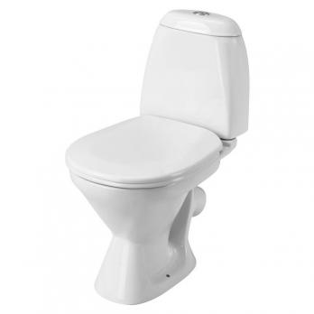 Унитаз-компакт "Римини полипропилен" (кос.вып. нижн.подв, 1-кн.арм., сид.) (Santek)