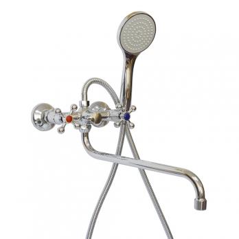 Смеситель для ванны и раковины 1/2 рез КазаньКС-97 97173 мет мах КРЕСТ  РУС