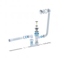 Обвязка на ванну 1 1/2*40*50 плоск с вып. Click-Clack (сетка) и пер Ani ЕC055S АНИ пласт