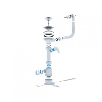 Сифон 3 1/2*40 Ani Грот с носиком, гиб. круг переливом А1042S АНИ пласт