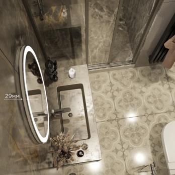 Зеркало MIXLINE "Италия" 570*770 (ШВ) сенсорный выключатель, светодиодная подсветка