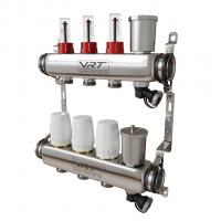 Коллекторная группа VRT® 1'' х 3/4'' (евроконус)  3 вых, авт в/отвод, c расходомерами