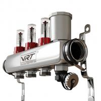 Коллекторная группа VRT® 1'' х 3/4'' (евроконус)  3 вых, авт в/отвод, c расходомерами