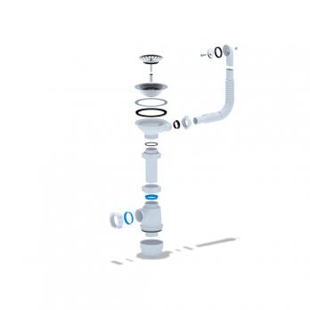 Сифон 3 1/2*40 Ani Грот с гибким круг переливом А0142S АНИ пласт