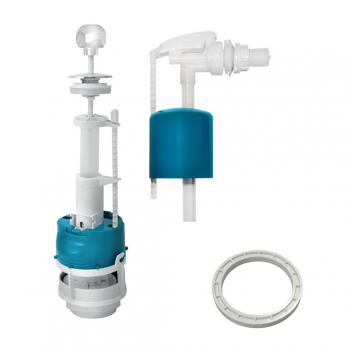 Арматура к смыв.бачку ИНКОЭР пл.белый шток боковой подвод D40 (И-СБа-БпрН-Б-В) 1-2-1-4