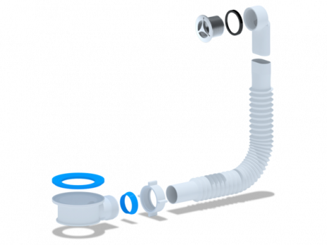 Адаптерное кольцо Ани д/мойки 27 мм N420SR2 круглый верт перелив АНИ пласт