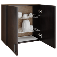 шкаф навесной кухонный с сушкой 60 венге (2 места)