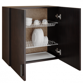 шкаф навесной кухонный с сушкой 60 венге (2 места)