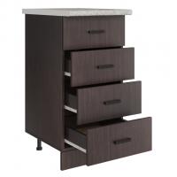 Стол разделочный 40 венге (4 ящика), столешница гранит пёстрый