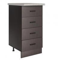 Стол разделочный 40 венге (4 ящика), столешница гранит пёстрый